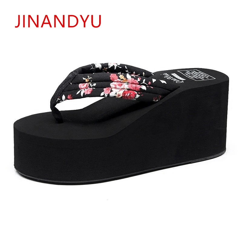 Flower Slides Women Flip Flops Wedges Platform Slippers Summer Beach Slippers Women 9CM Heel Slippers Pantoufle Femme Ete 2019
Flower Slides Women Flip Flops Wedges Platform Slippers Summer Beach Slippers Women 9CM Heel Slippers Pantoufle Femme Ete 2019