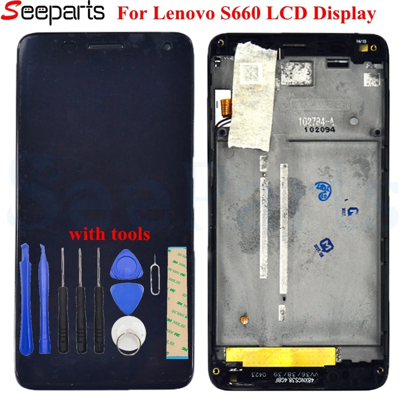 LCD For Lenovo S660 LCD Display Touch Screen Digitizer Panel Assembly Frame Replacement For 4.7" Lenovo S660 LCD Screen
LCD For Lenovo S660 LCD Display Touch Screen Digitizer Panel Assembly Frame Replacement For 4.7" Lenovo S660 LCD Screen