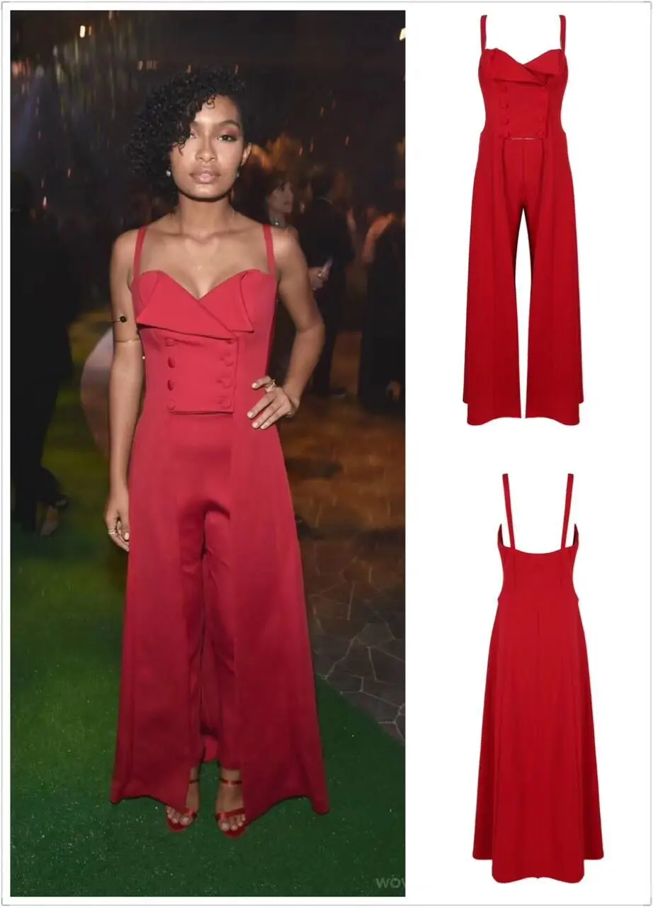 Top Quality Sexy Women Jumpsuit Red Rayon Strap V Neck Boot Cut Jumpsuit Sexy Wear
Top Quality Sexy Women Jumpsuit Red Rayon Strap V Neck Boot Cut Jumpsuit Sexy Wear