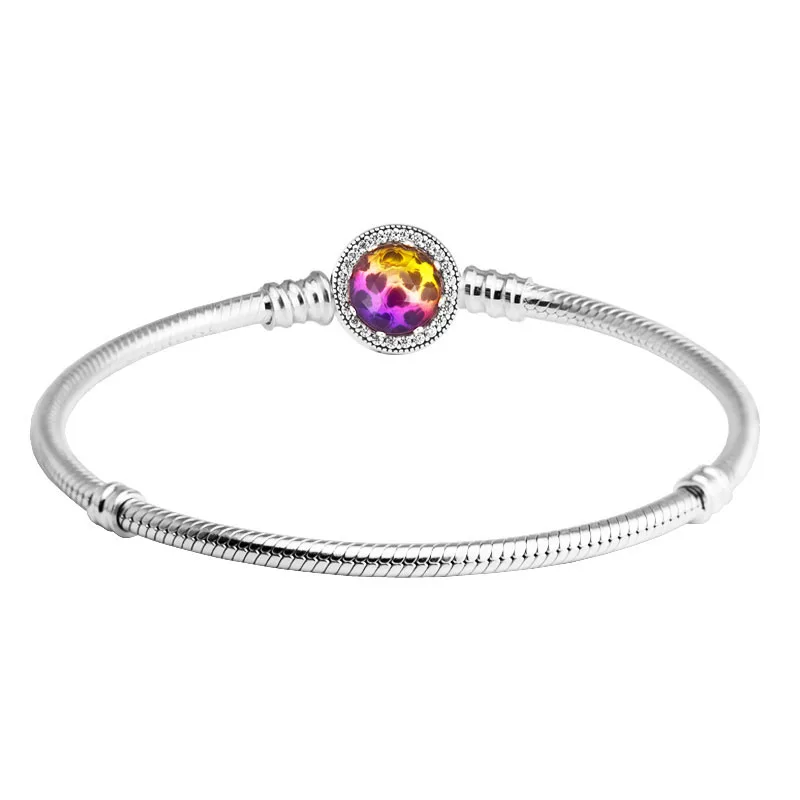 Real 925 Sterling-Silver Hearts Clasp Bracelets DIY Bracelet with Radiant Hearts Charm Deep Colored CZ Fashion Jewelry Gifts
Real 925 Sterling-Silver Hearts Clasp Bracelets DIY Bracelet with Radiant Hearts Charm Deep Colored CZ Fashion Jewelry Gifts