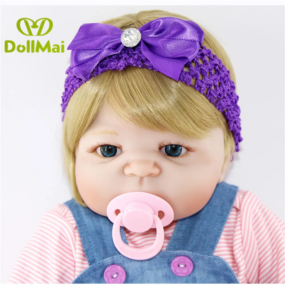 Кукла DollMai настоящая силиконовая кукла Reborn Baby Menina Alive reborn для малышей 23 ''