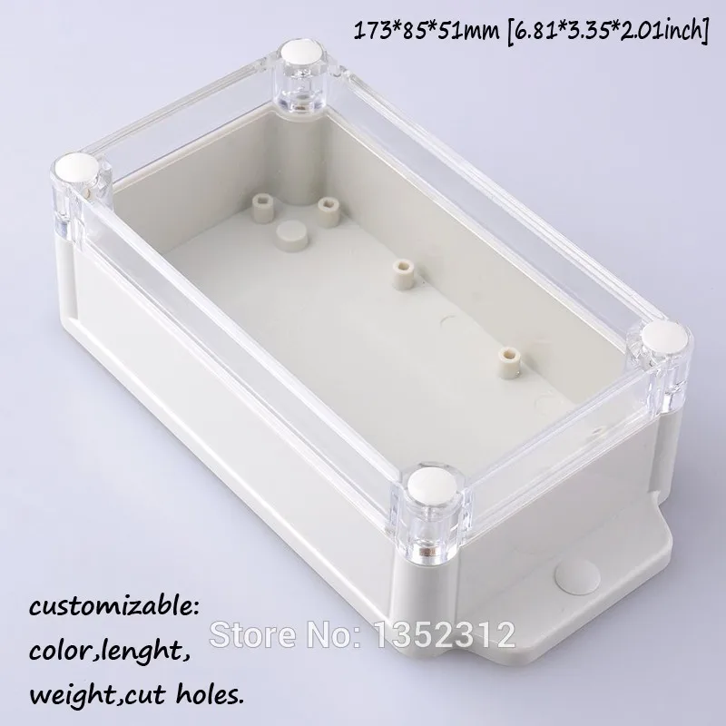 2 pcs/lot 173*85*51mm plasitc wall mount case waterproof junction box housing DIY waterproof control switch box project case
2 pcs/lot 173*85*51mm plasitc wall mount case waterproof junction box housing DIY waterproof control switch box project case