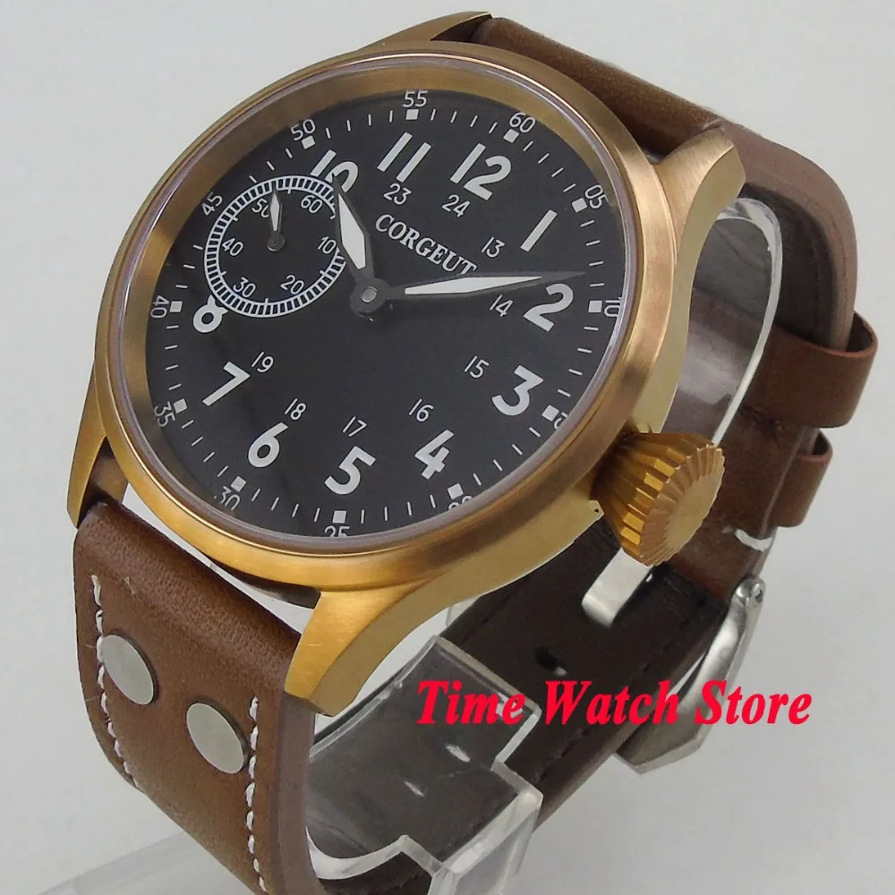 CORGEUT 44mm men's watch sapphire glass luminous bronze case 17 jewels 6497 Mechanical Hand Winding movement cor104
CORGEUT 44mm men's watch sapphire glass luminous bronze case 17 jewels 6497 Mechanical Hand Winding movement cor104