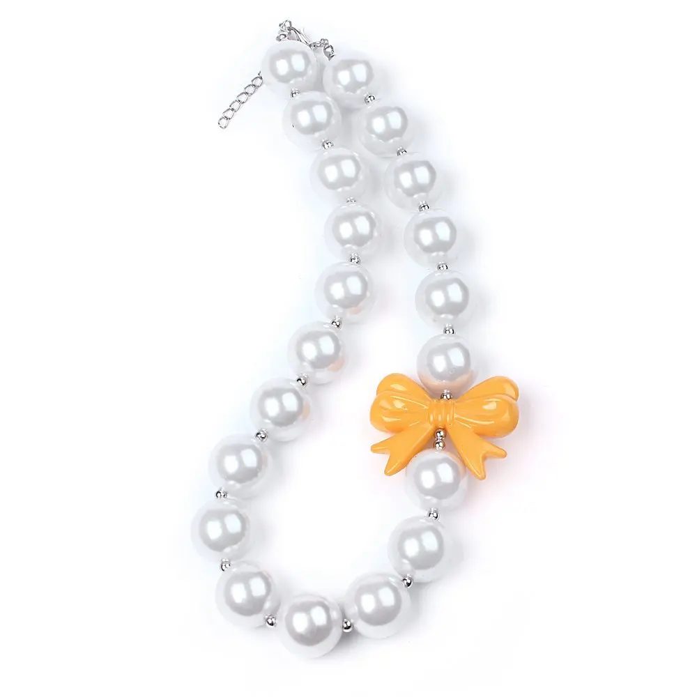 5PCS Kids White Pearl Beads DIY Handmade Necklace Fashion Jewelry Children Chunky Necklace Orange Bow For Baby Girls Photo Props
5PCS Kids White Pearl Beads DIY Handmade Necklace Fashion Jewelry Children Chunky Necklace Orange Bow For Baby Girls Photo Props