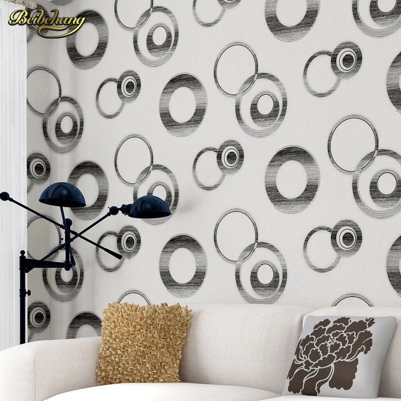 beibehang Modern simple fashion circle circle living room television background wall bedroom wallpaper embossed pvc wall paper
beibehang Modern simple fashion circle circle living room television background wall bedroom wallpaper embossed pvc wall paper