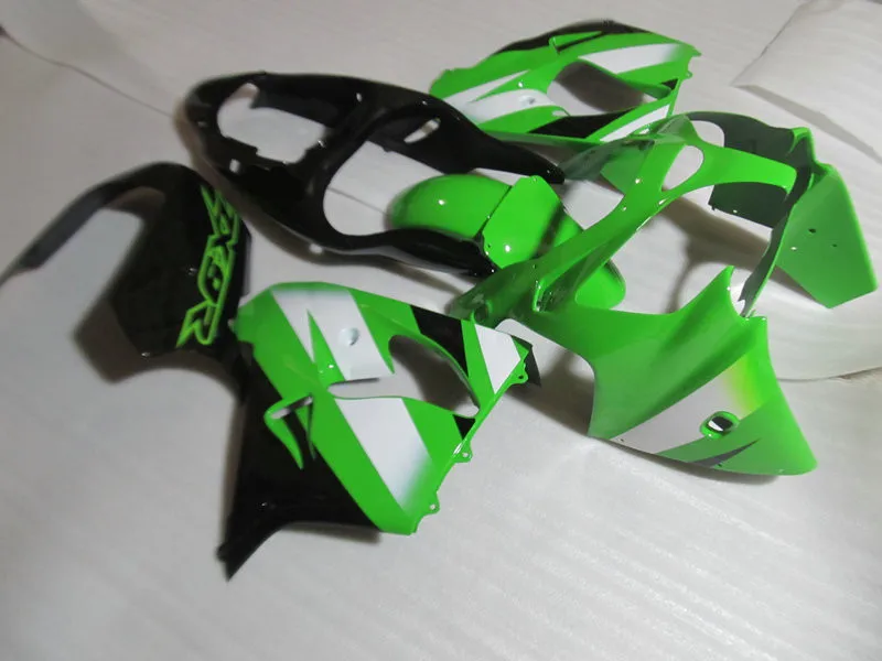 Новый комплект обтекателей для KAWASAKI Ninja ZX9R 00 01 ZX 9R 2000 2001 zx 9r ABS зеленого и белого