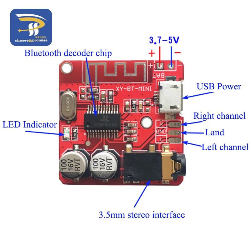 DIY Bluetooth аудио приемник плата 4 0 1 2 5 MP3 декодер не допускающий потерь беспроводной