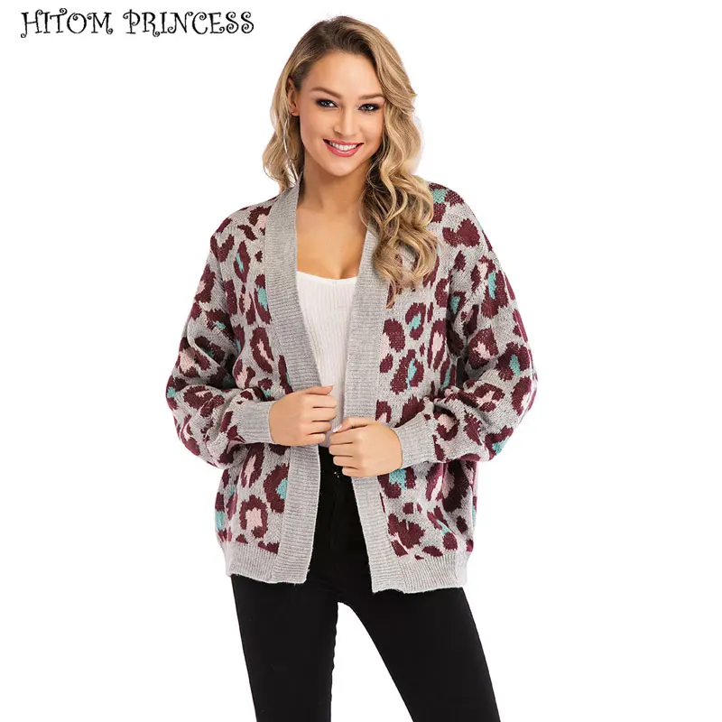 HITOM PRINCESS Women Leopard Cardigan Knitted Sweater Autumn Winter Long Sleeve Knitwear Cardigan Female Jumper Coat Outwear
HITOM PRINCESS Women Leopard Cardigan Knitted Sweater Autumn Winter Long Sleeve Knitwear Cardigan Female Jumper Coat Outwear