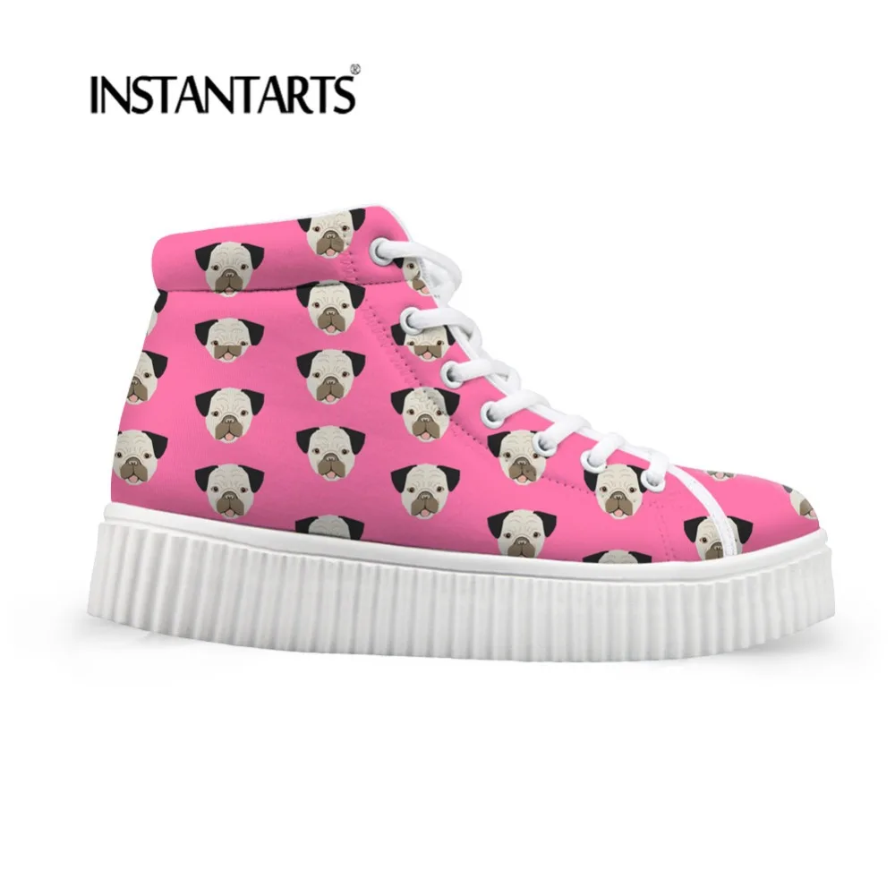 INSTANTARTS Platform Flats Shoes Women Cute Pug Dogs Pattern Height Increasing Girls Sneakers Lace Up Shoes Women
INSTANTARTS Platform Flats Shoes Women Cute Pug Dogs Pattern Height Increasing Girls Sneakers Lace Up Shoes Women