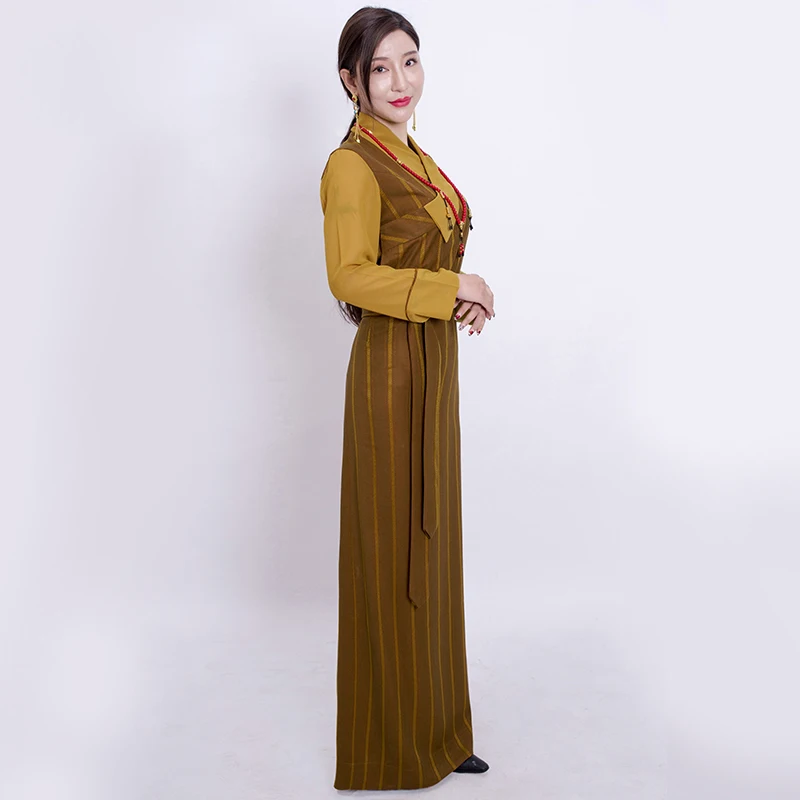 Oriental Nepal Tibet Gown Robe comfortable breathable Tibetan Standard clothes striped slim gauze sleeves traditional Clothing
Oriental Nepal Tibet Gown Robe comfortable breathable Tibetan Standard clothes striped slim gauze sleeves traditional Clothing
