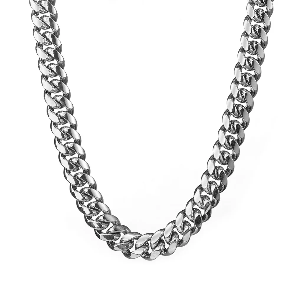 18mm Wide For Strong Men Silver Color Jewelry 8-40 Inches Miami Curb Chain Stainless Steel Necklace Or Bracelet Custom Size
18mm Wide For Strong Men Silver Color Jewelry 8-40 Inches Miami Curb Chain Stainless Steel Necklace Or Bracelet Custom Size