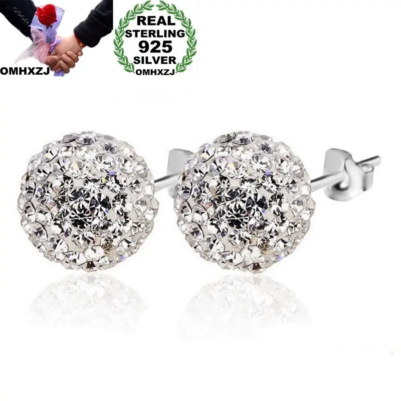 OMHXZJ Wholesale European Fashion Woman Girl Party Wedding Gift Balls Zircon 925 Sterling Silver Stud Earrings EA87
OMHXZJ Wholesale European Fashion Woman Girl Party Wedding Gift Balls Zircon 925 Sterling Silver Stud Earrings EA87