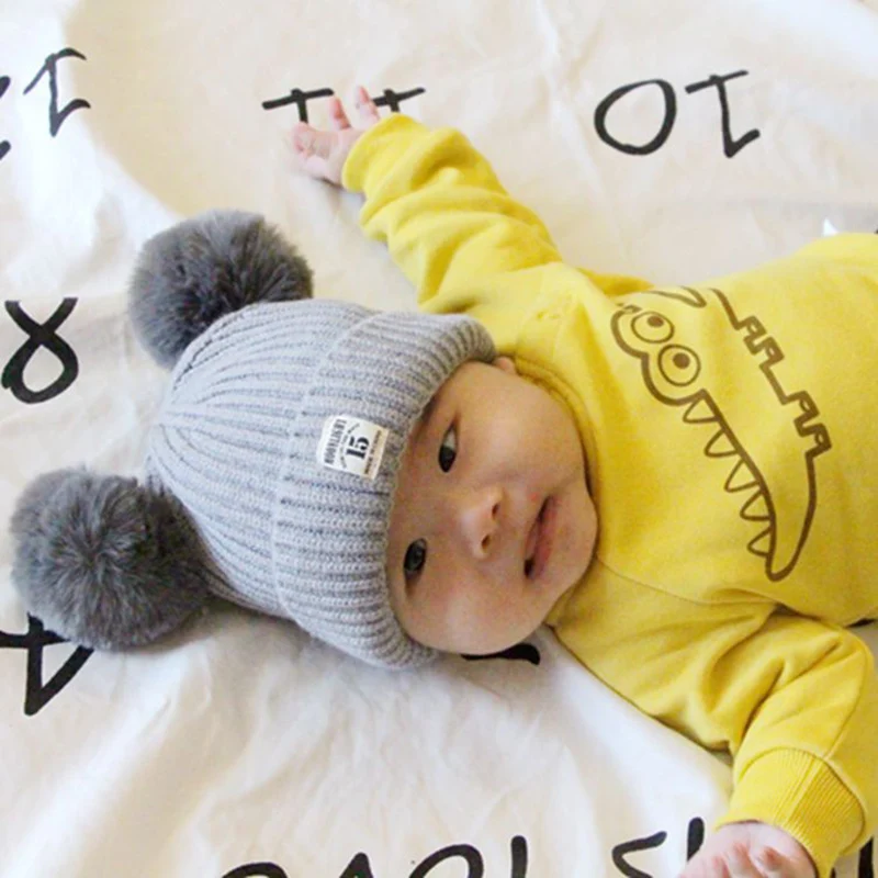 Baby Hat PomPom Knitted Cute Cap Double Hair Ball Winter For Boys Girls Thick Hats Casual Infant Toddler Warm Caps T2122
Baby Hat PomPom Knitted Cute Cap Double Hair Ball Winter For Boys Girls Thick Hats Casual Infant Toddler Warm Caps T2122
