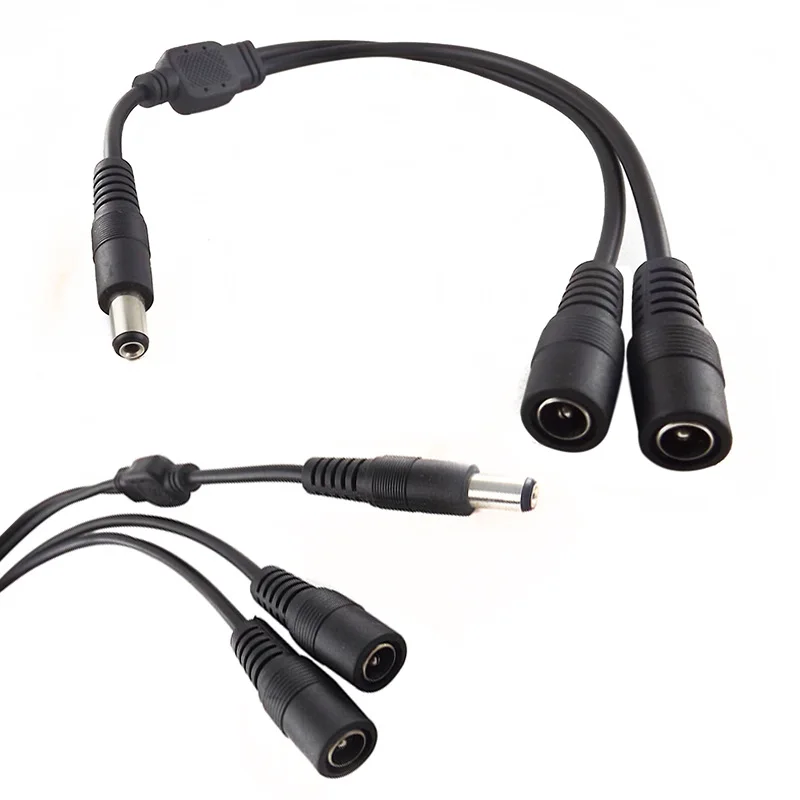 5.5x2.1mm Black 1 Male to 2 Female DC Power Jack Cable Splitter Plug Adapter For CCTV
5.5x2.1mm Black 1 Male to 2 Female DC Power Jack Cable Splitter Plug Adapter For CCTV