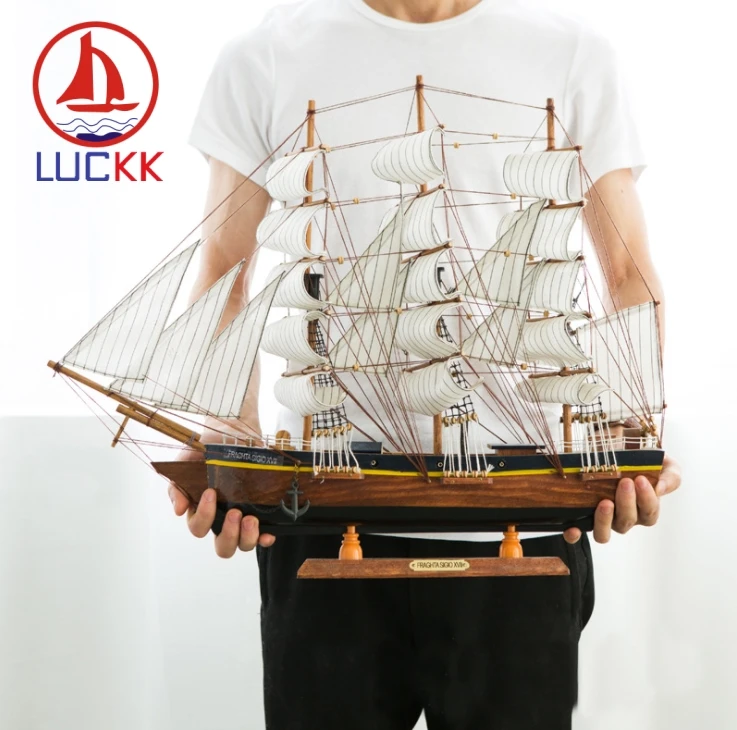 LUCKK 60CM Retro Wooden Model Ships Figurines Modern Home Interior Decoration Wood Craft Nautical Room SailBoat Model Top Gifts
LUCKK 60CM Retro Wooden Model Ships Figurines Modern Home Interior Decoration Wood Craft Nautical Room SailBoat Model Top Gifts