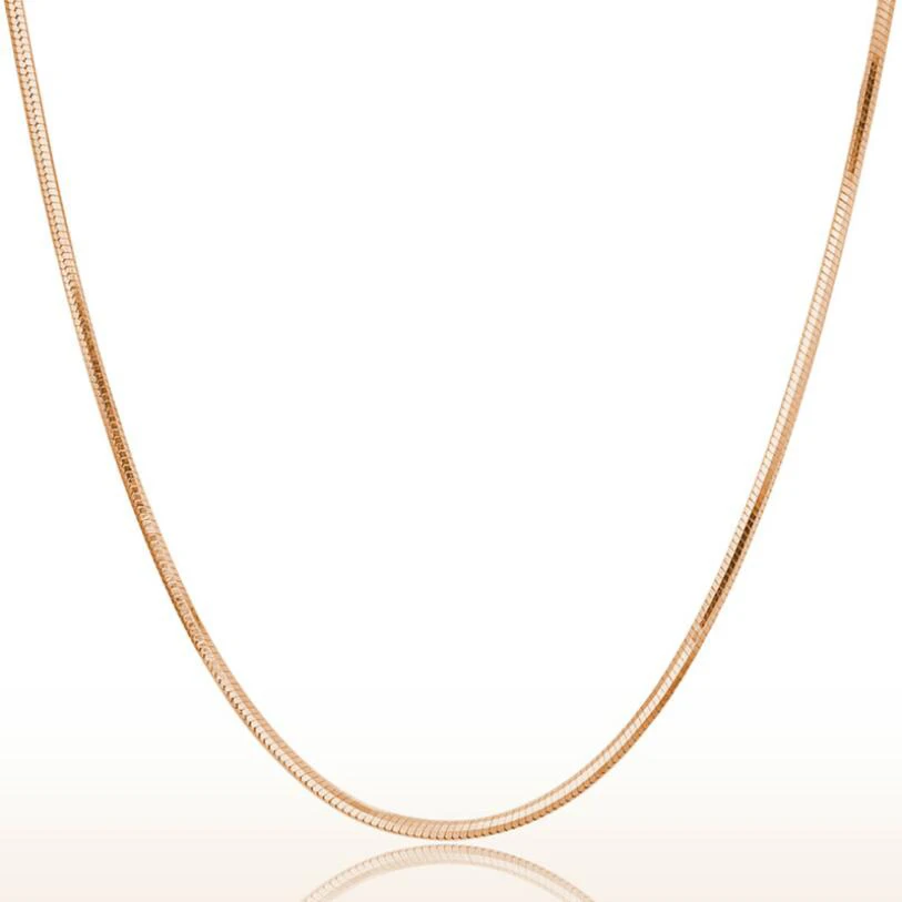 High Quality fashion Rose Gold Round Snake Chain Necklace For Women Silver Plate Snake Necklaces Rose Gold Color Jewelry
High Quality fashion Rose Gold Round Snake Chain Necklace For Women Silver Plate Snake Necklaces Rose Gold Color Jewelry