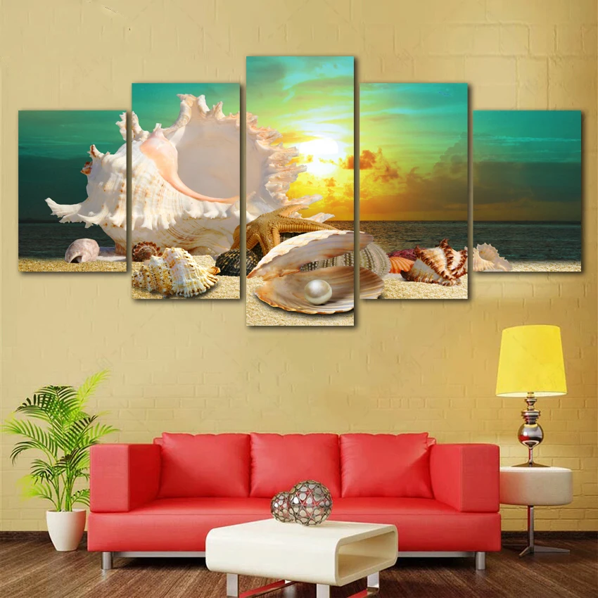 5 Panel Modern Printed Blue Beach Sea Scenes Pictures Wall Art Home Decor For The Shell Sea Paintings Living Room No Frame
5 Panel Modern Printed Blue Beach Sea Scenes Pictures Wall Art Home Decor For The Shell Sea Paintings Living Room No Frame