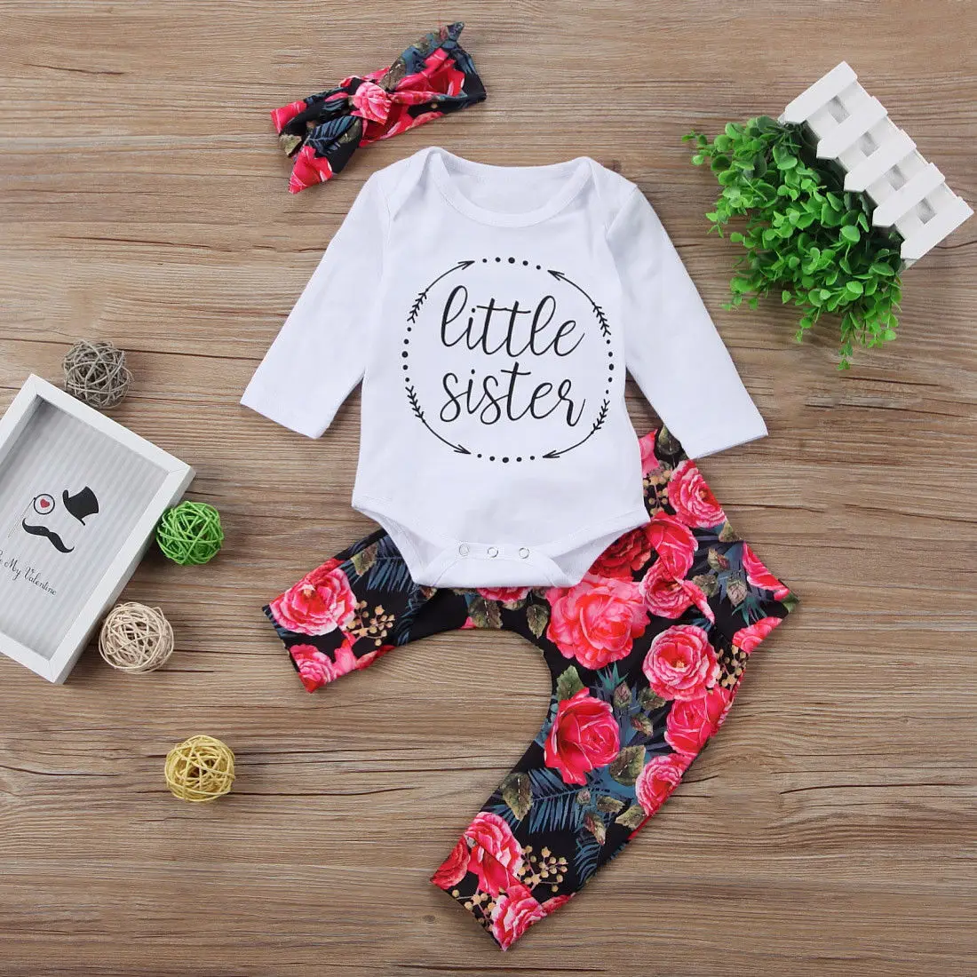 Long Sleeve Romper Flower Pants Headbands Cotton 3Pcs Outfits Clothing Set Newborn Toddler Baby Girls Clothes Sets Tops
Long Sleeve Romper Flower Pants Headbands Cotton 3Pcs Outfits Clothing Set Newborn Toddler Baby Girls Clothes Sets Tops