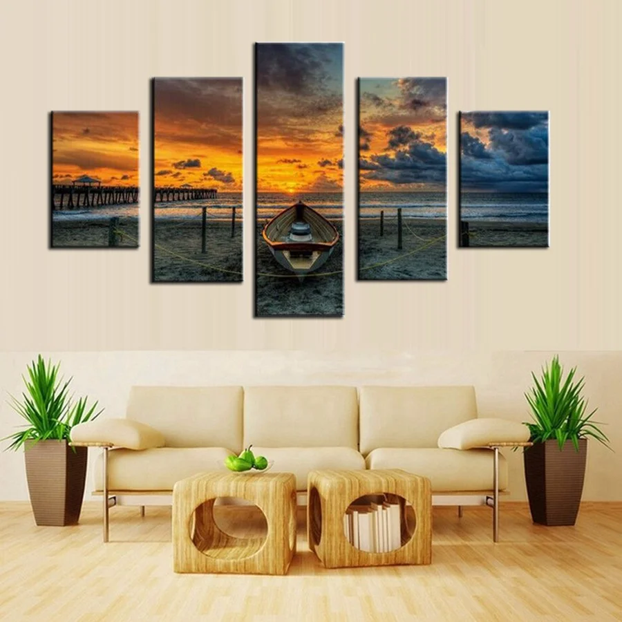 Hallway Kitchen Wall Art Landscape Sunset Boat Beach Picture Home Decor Artwork Canvas Print for Living Room Porch Wall Decor
Hallway Kitchen Wall Art Landscape Sunset Boat Beach Picture Home Decor Artwork Canvas Print for Living Room Porch Wall Decor