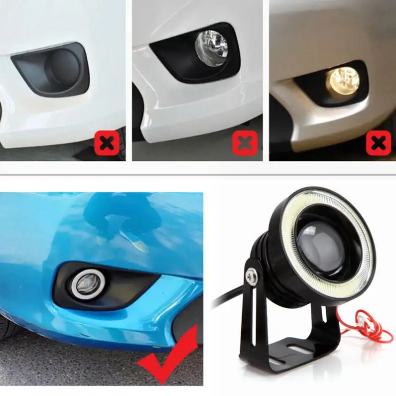 1 Pair Universal 2.5 Inch 64MM 12V 1200LM DRL Car LED Angel Eye Fog Lamp COB Diaphragm Daytime Running Light
1 Pair Universal 2.5 Inch 64MM 12V 1200LM DRL Car LED Angel Eye Fog Lamp COB Diaphragm Daytime Running Light