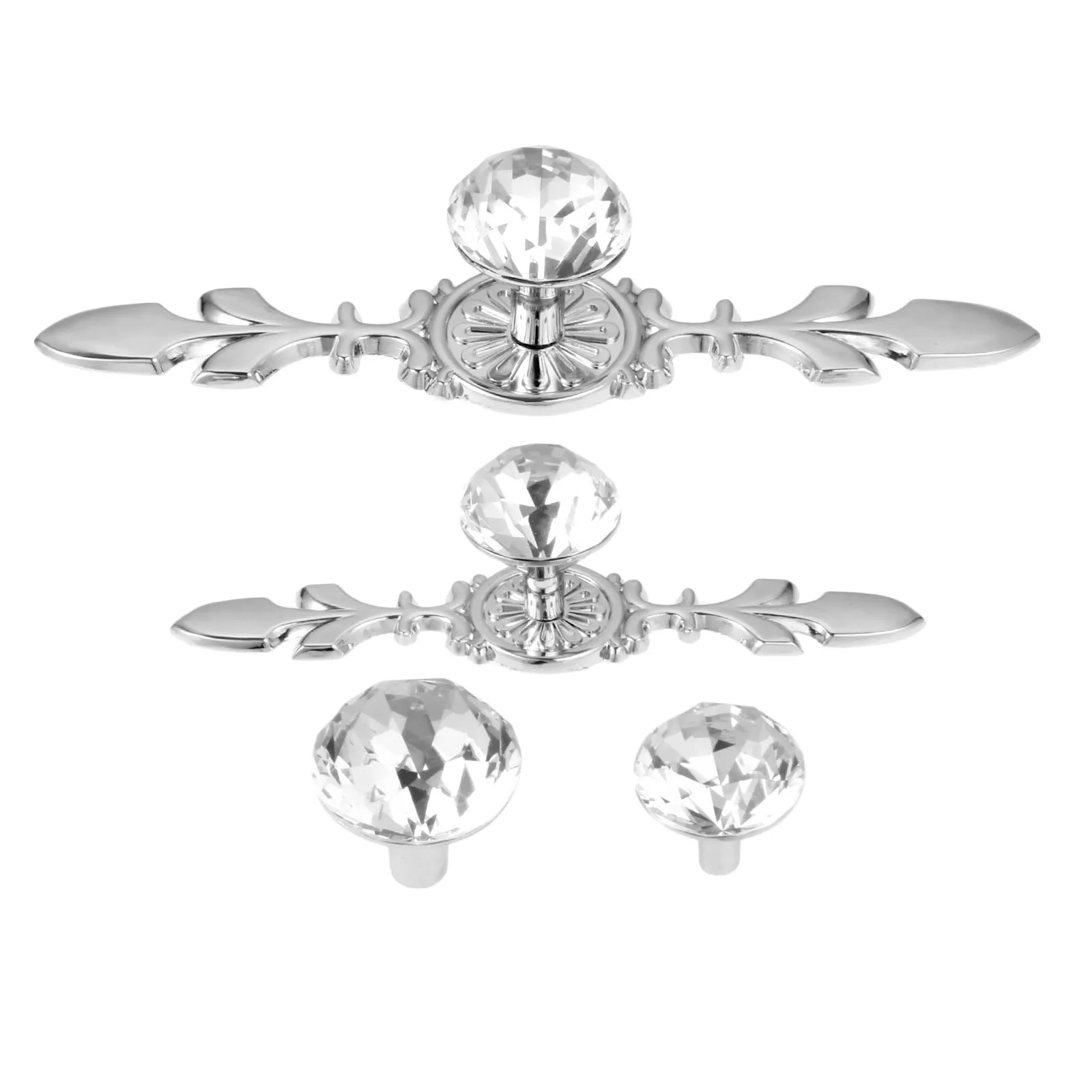 1Pc Drawer Knobs Handles Glass Dresser Knob Crystal Silver Chrome Clear Cabinet Pulls Handle BackPlate Bling Furniture Hardware
1Pc Drawer Knobs Handles Glass Dresser Knob Crystal Silver Chrome Clear Cabinet Pulls Handle BackPlate Bling Furniture Hardware