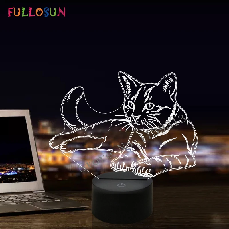 7 Color Lamp Cat Model 3D Touch Table Lamp Animal LED Night Lights Christmas Gift as Kids Toy Lights
7 Color Lamp Cat Model 3D Touch Table Lamp Animal LED Night Lights Christmas Gift as Kids Toy Lights