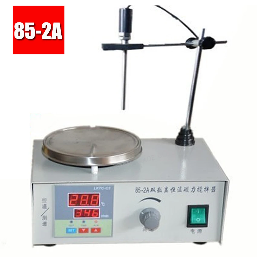 1PC Double digital display Heating Constant temperature Magnetic Stirrer 110V 100~2000r/min Lab Mixer 85-2A
1PC Double digital display Heating Constant temperature Magnetic Stirrer 110V 100~2000r/min Lab Mixer 85-2A