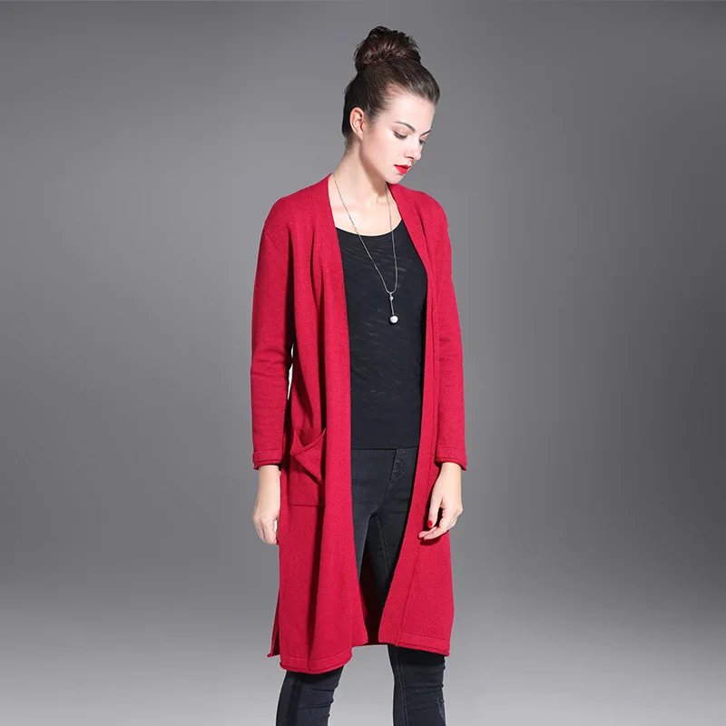 Женский кардиган с карманами, повседневный трикотажный длинный свитер с длинными рукавами на весну и осень, Однотонный свитер
Женский кардиган с карманами, повседневный трикотажный длинный свитер с длинными рукавами на весну и осень, Однотонный свитер