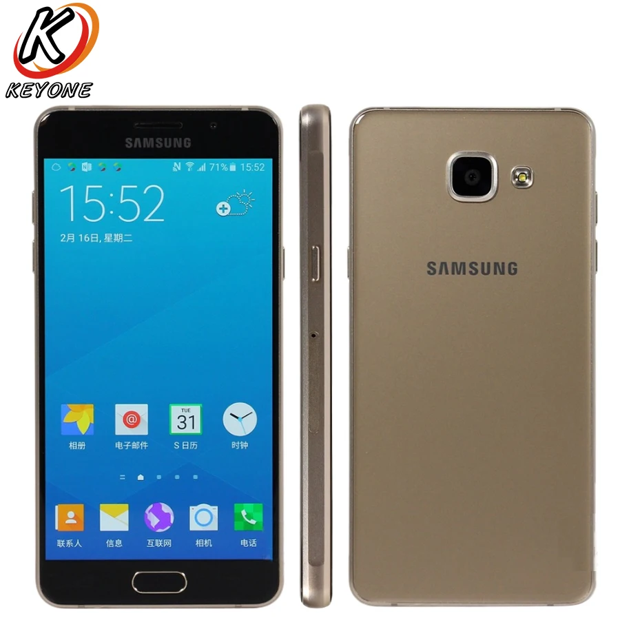 Оригинальный Samsung Galaxy A5 a5100 мобильный телефон 1080 "1920x615 Octa Core Snapdragon 5 2 13MP 12 ГБ