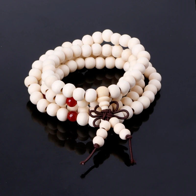 Natural Sandalwood 8mm Beads Bracelets 108 Wood Buddha Prayer Jewelry |
