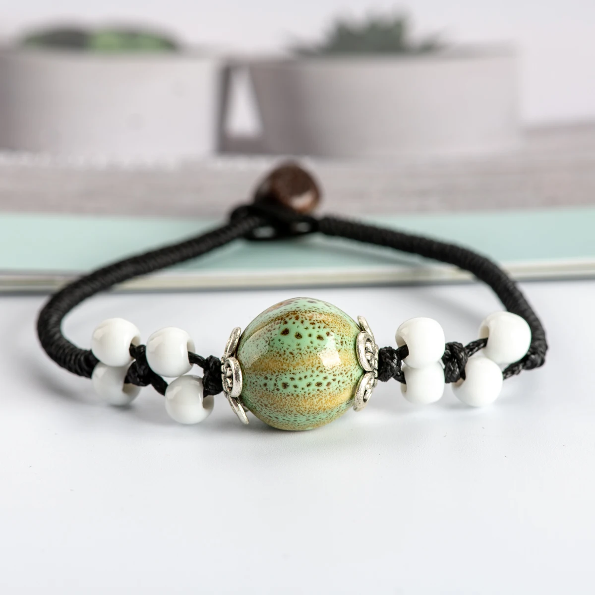 Porcelain Rope Bracelets Handmade Charm Ethnic ceramics Jewelry for ladies wholesale #HY171 | Украшения и аксессуары