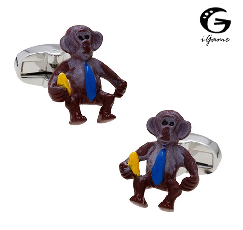 iGame New Arrival Coffee Color Chimpanzee Cuff Links Brass Material Acrobatic Troupe Monkey Design Men's Gift Free Shipping
iGame New Arrival Coffee Color Chimpanzee Cuff Links Brass Material Acrobatic Troupe Monkey Design Men's Gift Free Shipping