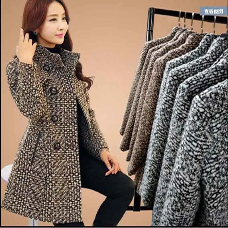 2020 Autumn Winter Women Jacket Wool Coat Plaid Woolen Coat Female Middle Long Mother
2020 Autumn Winter Women Jacket Wool Coat Plaid Woolen Coat Female Middle Long Mother