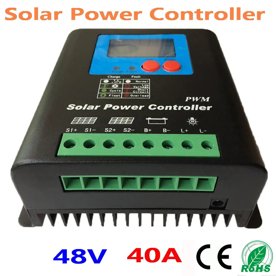 48V Battery Charger Regulator for 2000W PV Solar Panels LCD Display Charging Off Grid Solar Charge Controller 40A 48V system
48V Battery Charger Regulator for 2000W PV Solar Panels LCD Display Charging Off Grid Solar Charge Controller 40A 48V system