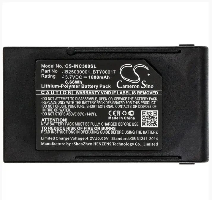 Cameron Sino 1800mAh battery for INGENICO DB Cox3 B25030001 BTY00017 Payment Terminal Battery
Cameron Sino 1800mAh battery for INGENICO DB Cox3 B25030001 BTY00017 Payment Terminal Battery