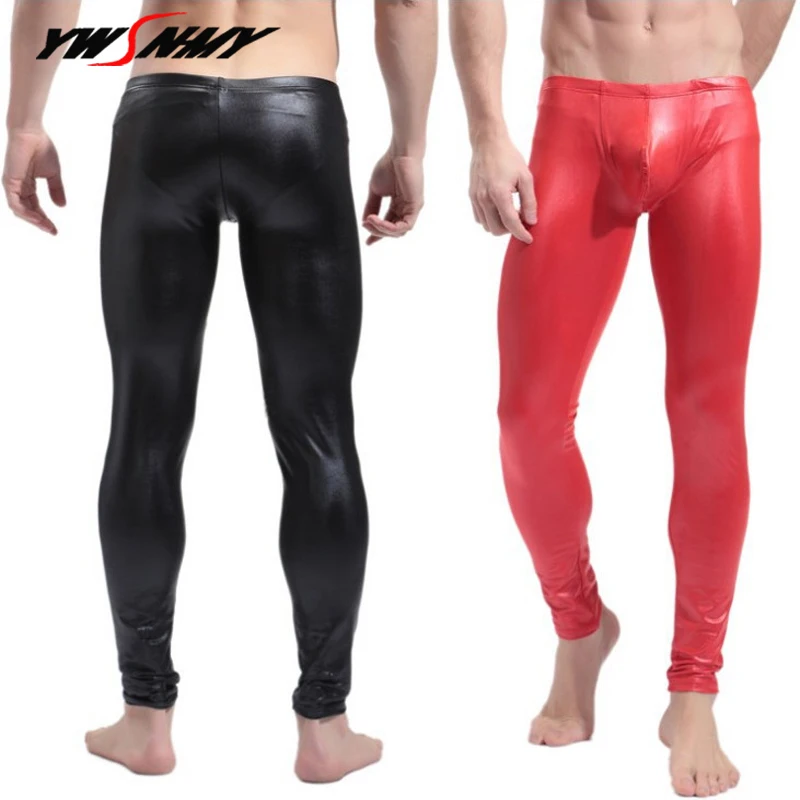 Fashion Mens Faux Patent Leather Skinny Long Johns Plus Size PU Stretch Leggings Men Sexy Gay Erotic Clubwear Bodywear Trousers
Fashion Mens Faux Patent Leather Skinny Long Johns Plus Size PU Stretch Leggings Men Sexy Gay Erotic Clubwear Bodywear Trousers