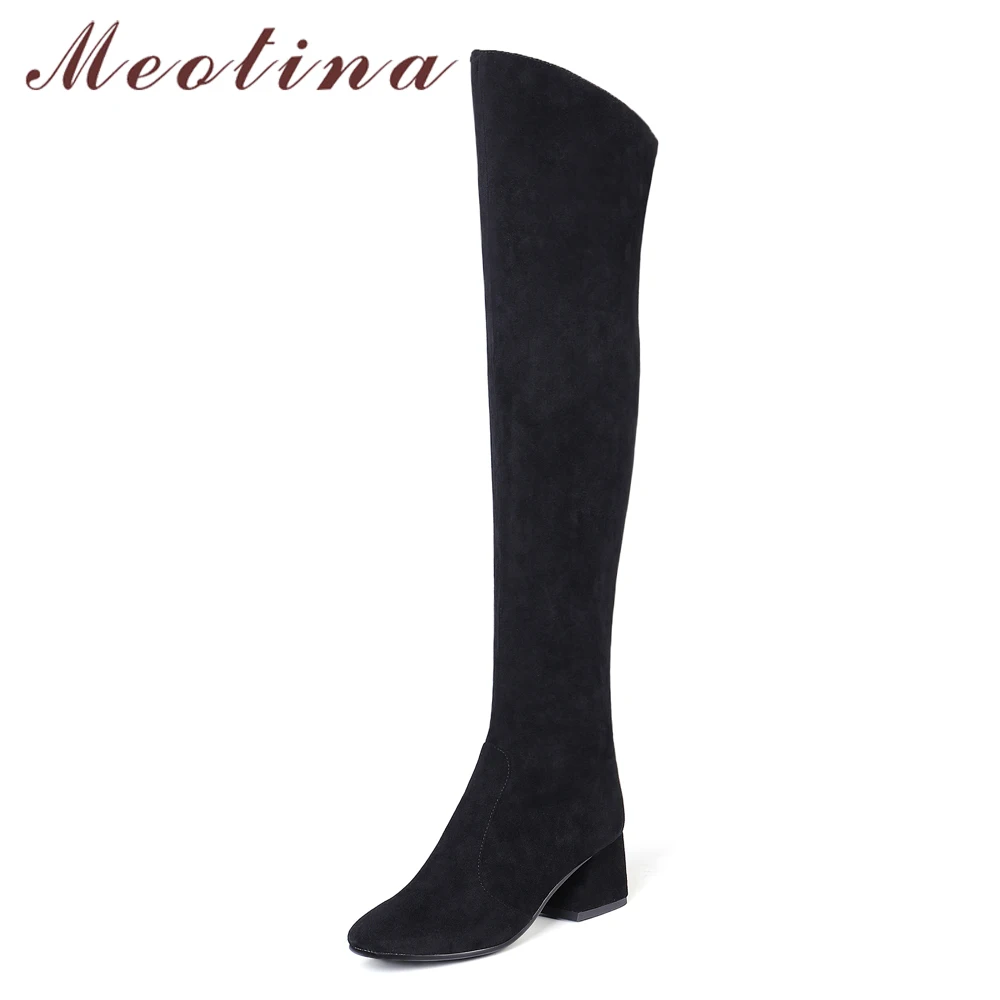 Meotina Women Boots Winter Thick Heel Over the Knee Boots High Heel Square Toe Long Boots Zipper 2018 Shoes Lady Plus Size 34-43
Meotina Women Boots Winter Thick Heel Over the Knee Boots High Heel Square Toe Long Boots Zipper 2018 Shoes Lady Plus Size 34-43