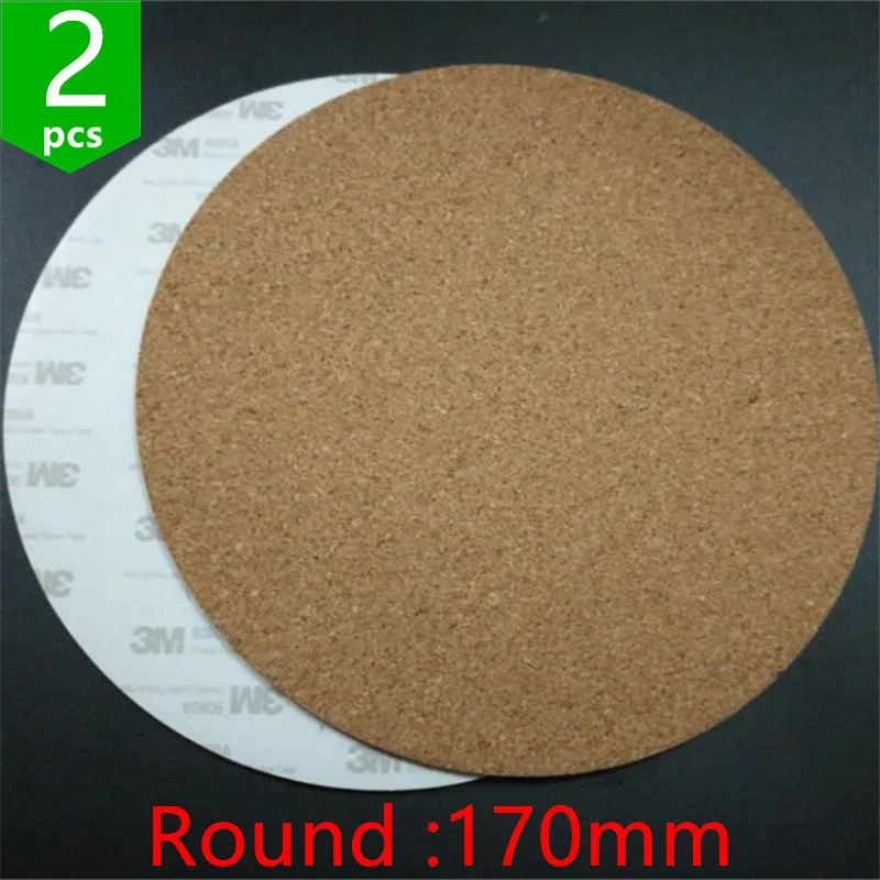 2pcs 170mm Round Adhesive Cork Sheets for Kossel/Delta 3D Printer Heatbed Bed Hot Plate Issulation Cork sheet
2pcs 170mm Round Adhesive Cork Sheets for Kossel/Delta 3D Printer Heatbed Bed Hot Plate Issulation Cork sheet