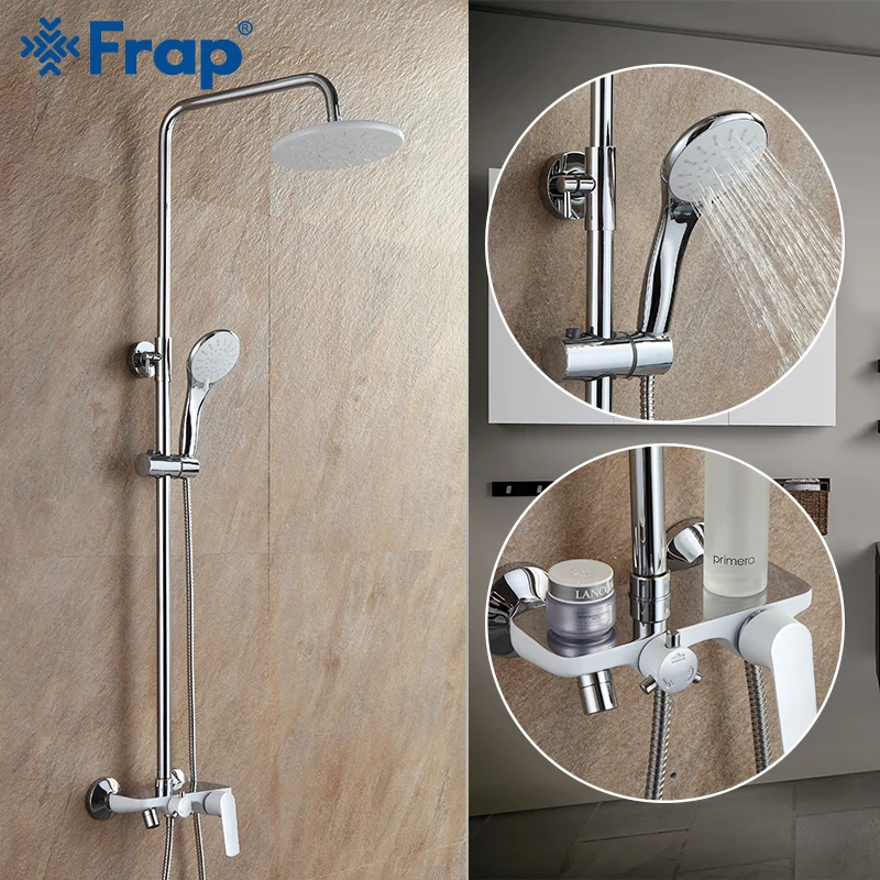 FRAP shower Faucet wall mounted brass shower faucets bathroom rainfall shower sets concealed handle waterfall faucet griferia
FRAP shower Faucet wall mounted brass shower faucets bathroom rainfall shower sets concealed handle waterfall faucet griferia