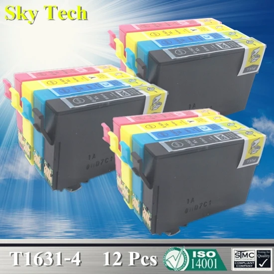 12 X Compatible Cartridges For T1631 - T1634 / T1621 - T1624 , For Epson WF-2010W / 2510WF / 2520NF / 2530WF / 2540WF etc
12 X Compatible Cartridges For T1631 - T1634 / T1621 - T1624 , For Epson WF-2010W / 2510WF / 2520NF / 2530WF / 2540WF etc