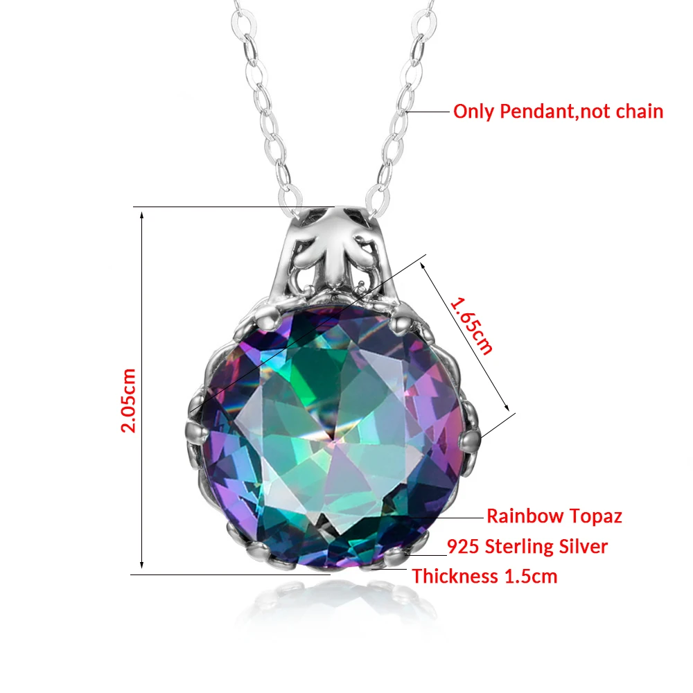 Szjinao Original 925 Sterling Silver Pendants&Necklaces for Women Rainbow Topaz Classic Pendants for Women Silver 925 Jewelry
Szjinao Original 925 Sterling Silver Pendants&Necklaces for Women Rainbow Topaz Classic Pendants for Women Silver 925 Jewelry