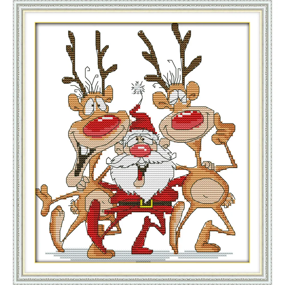 Everlasting Love Santa And The Reindeer Ecological Cotton Chinese Cross Stitch Kits Counted Stamped 14CT 11CT Sales Promotion
Everlasting Love Santa And The Reindeer Ecological Cotton Chinese Cross Stitch Kits Counted Stamped 14CT 11CT Sales Promotion