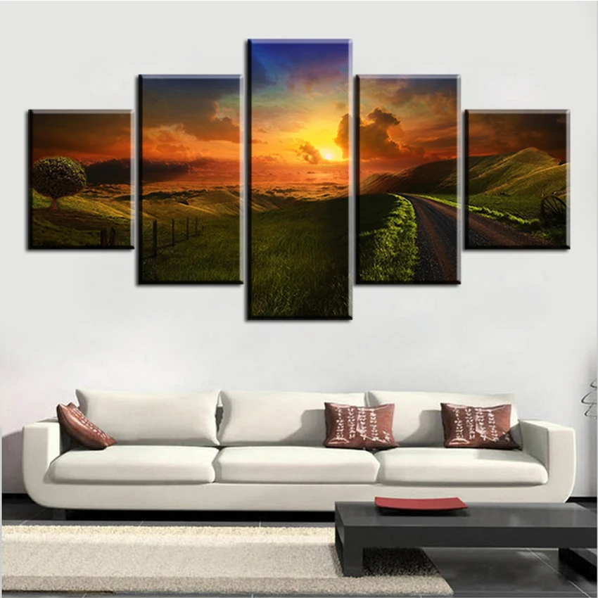5 pcs one set sunset-hill NO FRAME Oil Painting Canvas Prints Wall Art Pictures For Living Room Decorations
5 pcs one set sunset-hill NO FRAME Oil Painting Canvas Prints Wall Art Pictures For Living Room Decorations