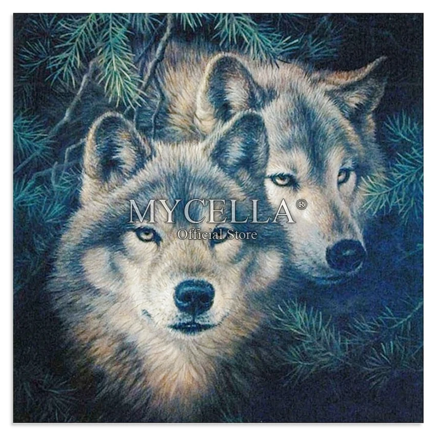 Animals 5D DIY Diamond Painting Wolves Cross Stitch Needlework Full Round Rhinestone Mosaic Diamond Embroidery Crafts Home Decor
Animals 5D DIY Diamond Painting Wolves Cross Stitch Needlework Full Round Rhinestone Mosaic Diamond Embroidery Crafts Home Decor