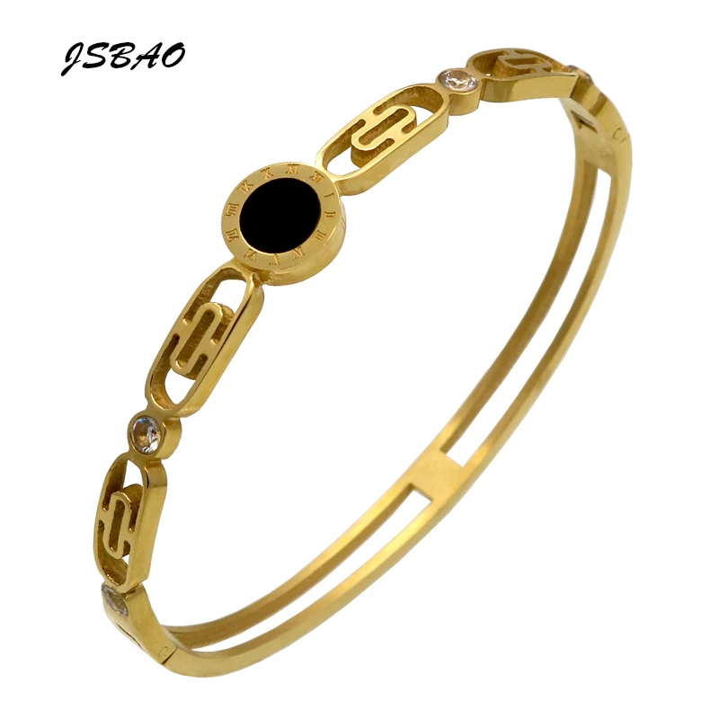 JSBAO Top Quality Charms Women Roman Numerals Bangles Bracelets For Lady Girls Stainless Steel Black Shell Crystal Love Jewelry
JSBAO Top Quality Charms Women Roman Numerals Bangles Bracelets For Lady Girls Stainless Steel Black Shell Crystal Love Jewelry