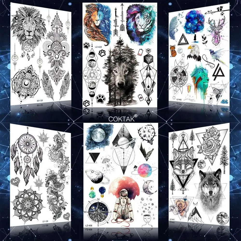 Big Tiger Lion Forest Wolf King Temporary Tattoos For Men Large Arm Waterproof Tattoo Sticker Paper Animal Spaceman Art Tatoos
Big Tiger Lion Forest Wolf King Temporary Tattoos For Men Large Arm Waterproof Tattoo Sticker Paper Animal Spaceman Art Tatoos