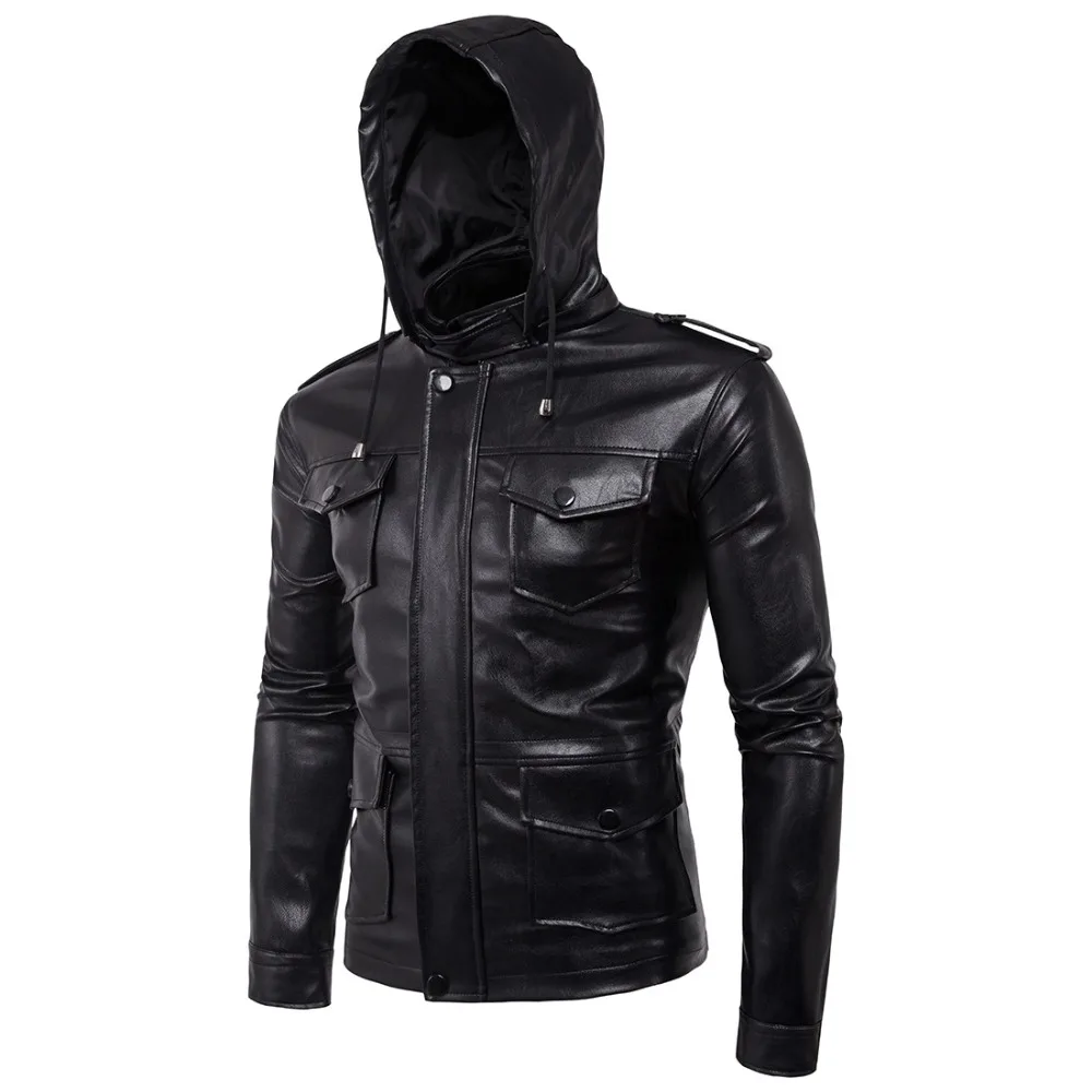 PU Leather Motorcycle Jacket Hoodies with Cap Men Cool Windproof Zipper for Riding Racing Casual Travel Outdoor
PU Leather Motorcycle Jacket Hoodies with Cap Men Cool Windproof Zipper for Riding Racing Casual Travel Outdoor
