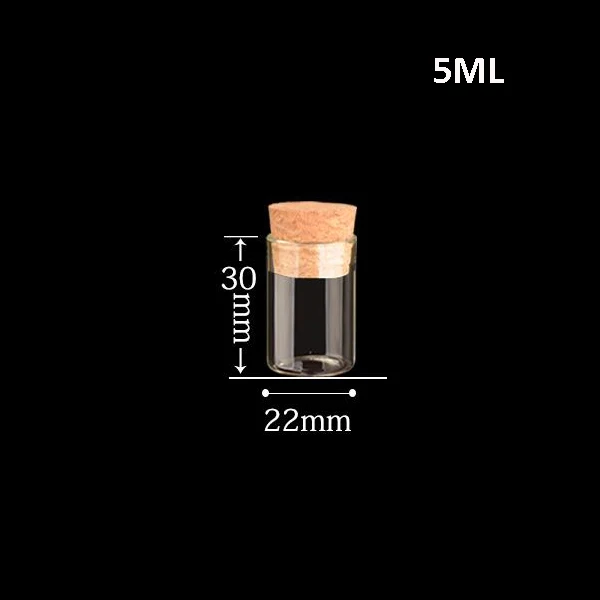 50pcs/lot 22*30mm 5ml Mini Glass Vials Jars wishing Bottles Test Tube With Cork Stopper Empty Glass Transparent Clear Bottles
50pcs/lot 22*30mm 5ml Mini Glass Vials Jars wishing Bottles Test Tube With Cork Stopper Empty Glass Transparent Clear Bottles