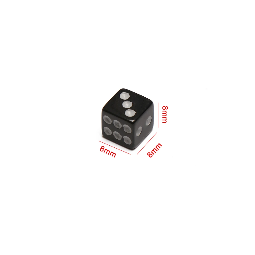 50PCs/bag Dices 8mm Plastic Gaming Dice Standard Six Sided Decider Board Game Birthday Parties Entertainment Tool
50PCs/bag Dices 8mm Plastic Gaming Dice Standard Six Sided Decider Board Game Birthday Parties Entertainment Tool