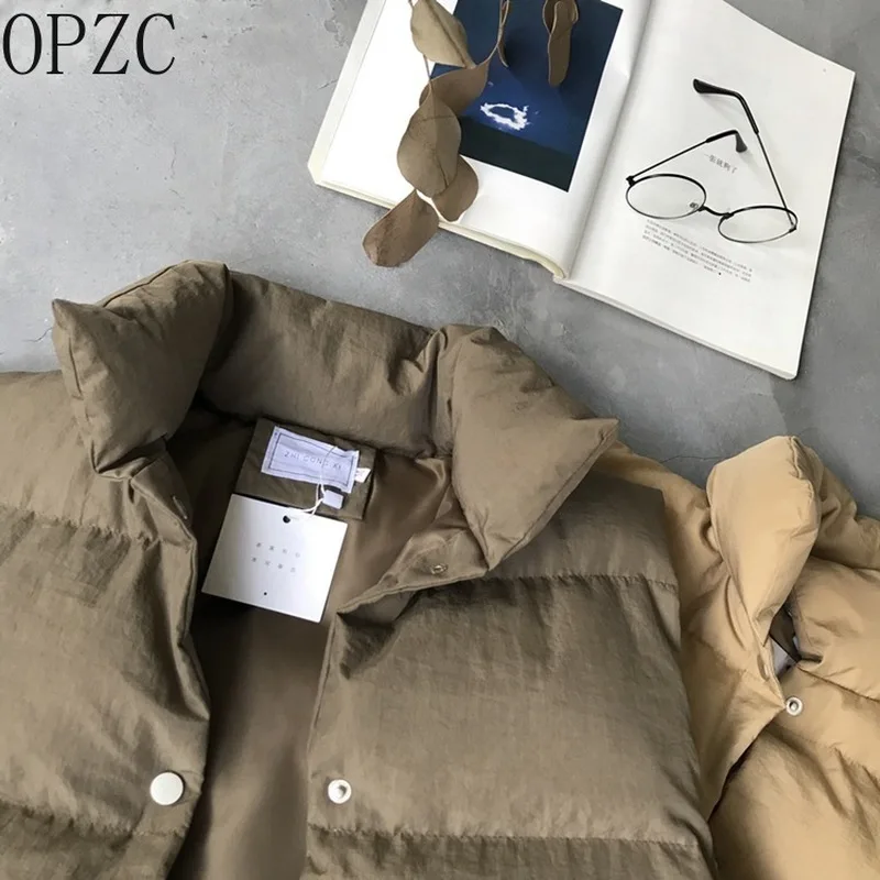 OPZC ранняя зима новый 2018 ветер стенд воротник хлеб женский подпушка хлопковый
